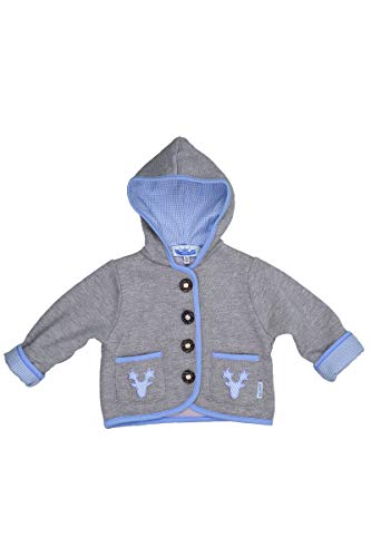 P. Eisenherz Trachten Baby Jacke - GEWEIH BUAM - grau/blau von P.Eisenherz