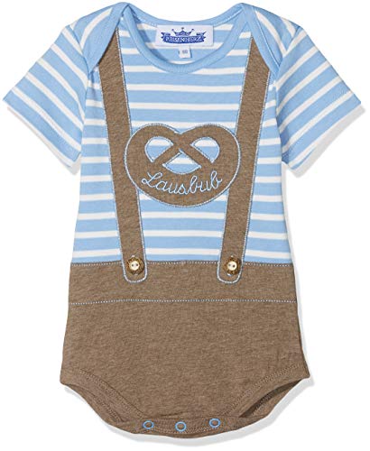 P.Eisenherz Trachten Baby Body - Lederhose Lausbub - blau, Größe 68 von P.Eisenherz