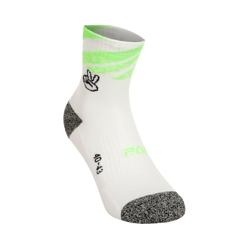 P.A.C. Herren Pac Rn 6.2 Running Reflective Pro Mid Compression Men Laufbekleidung Kompressions-Socken White-Neon Orange - Weiß 40-43 von P.A.C.
