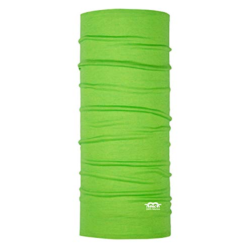 P.A.C. Kids Merino Wool Lime Multifunktionstuch - Merinowoll Schlauchtuch, Halstuch, Schal, Kopftuch, Unisex, 10 Anwendungsmöglichkeiten von P.A.C.