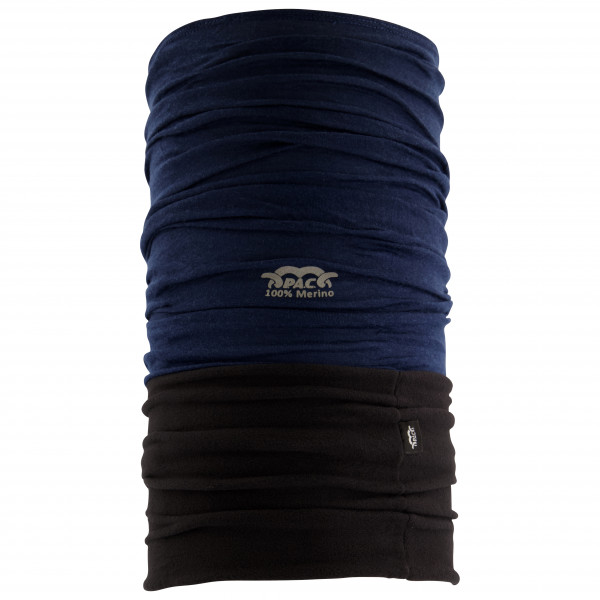 P.A.C. - Merino Fleece - Schlauchschal Gr One Size blau/schwarz von P.A.C.