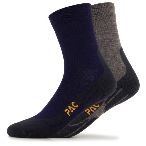 P.A.C. - Merino Wandersocken - 2 Paar - Wandersocken Gr 35-38 blau von P.A.C.