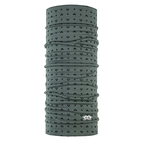 P.A.C. Merino Wool Arrow Grey Multifunktionstuch - Merinowoll Schlauchtuch, Halstuch, Schal, Kopftuch, Unisex, 10 Anwendungsmöglichkeiten von P.A.C.