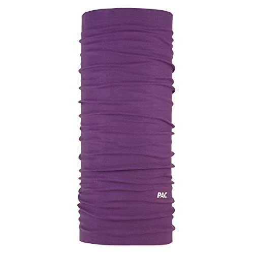 P.A.C. Original Solid Grape Multifunktionstuch - nahtloses Mikrofaser Halstuch, Kopftuch, Unisex, 10 Tragemöglichkeiten von P.A.C.