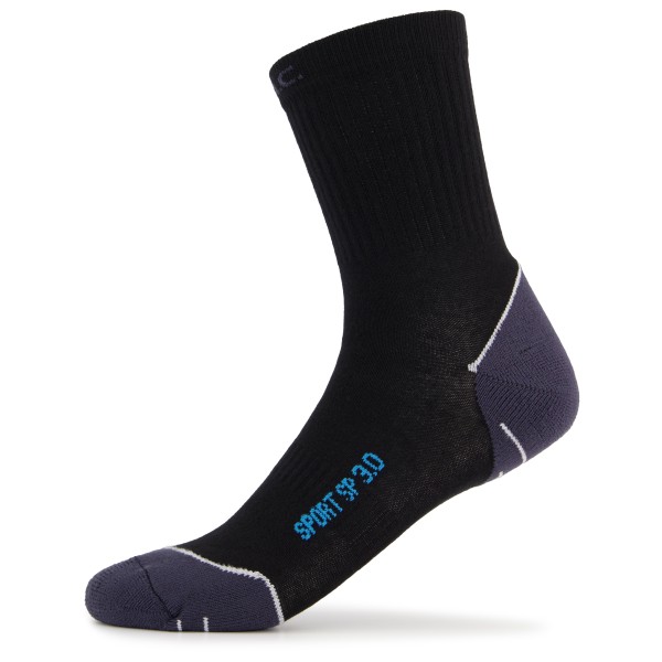 P.A.C. - SP 3.0 Basic Sport - Multifunktionssocken Gr 44-47 schwarz von P.A.C.