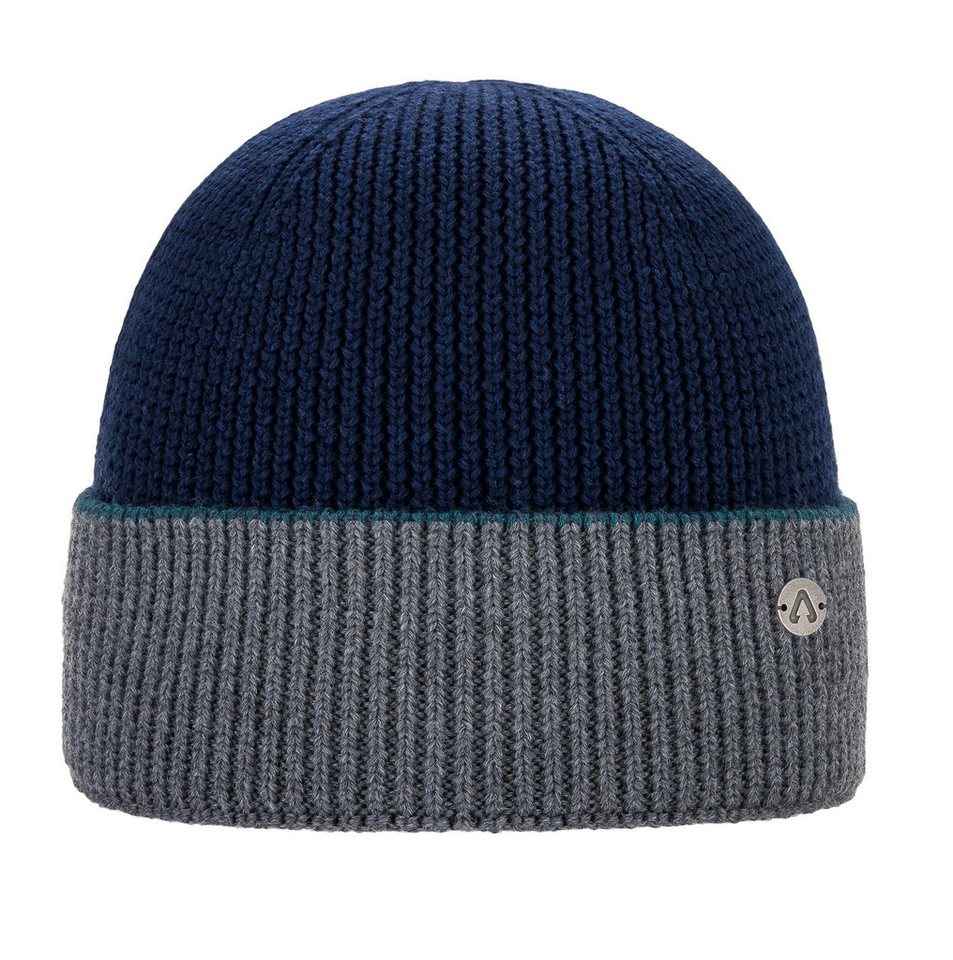 P.A.C. Strickmütze Blocwul Beanie blue melange von P.A.C.