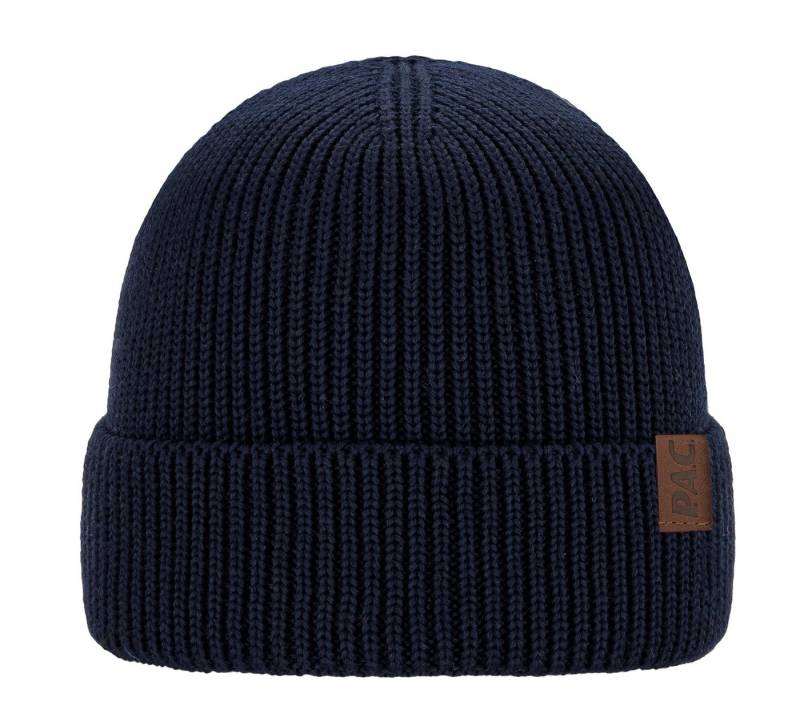 P.A.C. Strickmütze Nature Lomuo Merino Beanie navy von P.A.C.