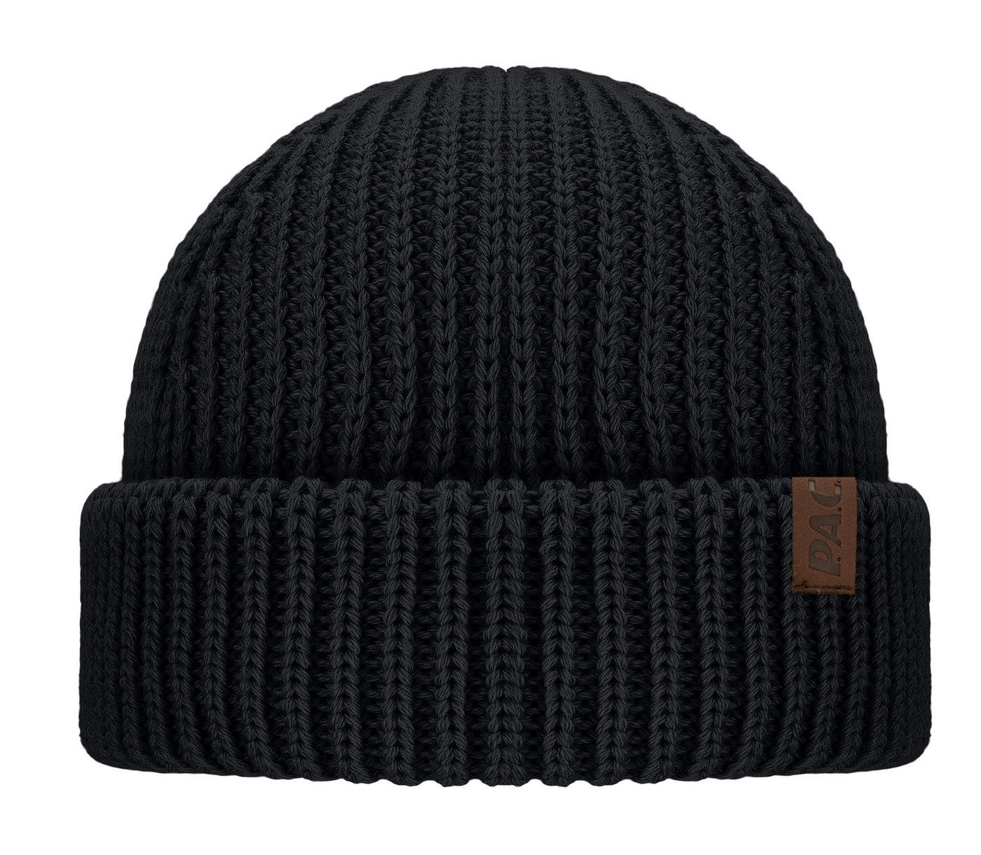 P.A.C. Strickmütze Nature Salor 100% Recyled Merino Beanie black von P.A.C.