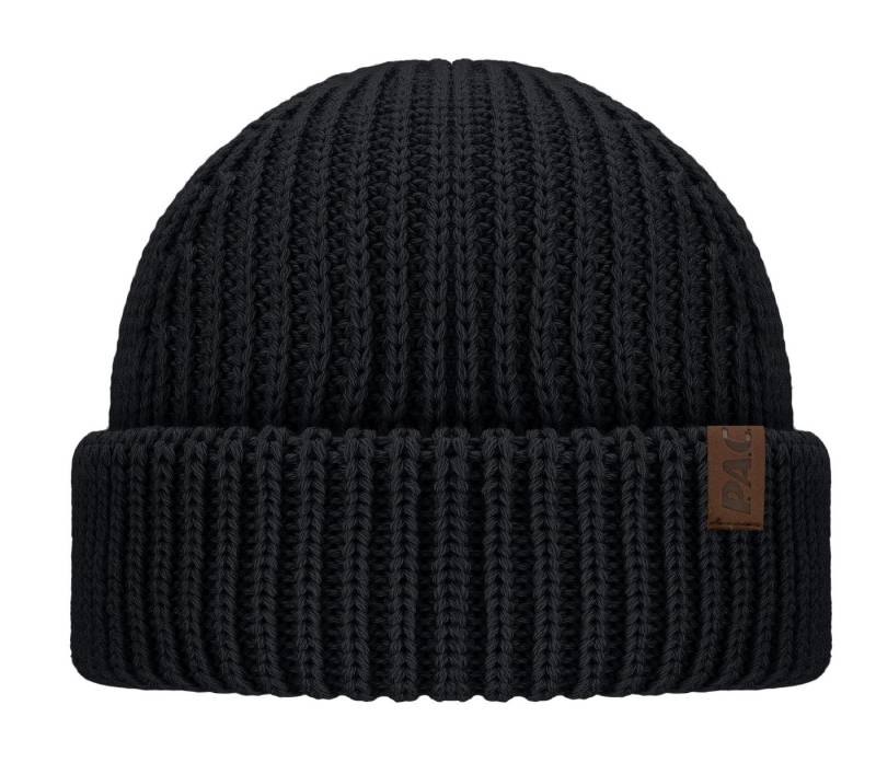 P.A.C. Strickmütze Nature Salor 100% Recyled Merino Beanie black von P.A.C.