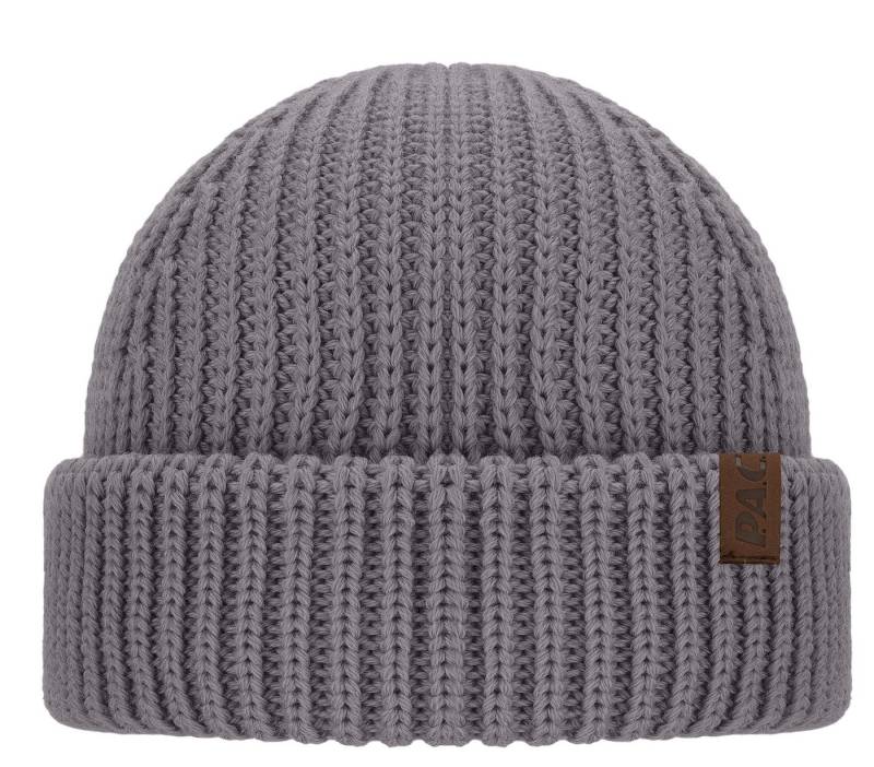 P.A.C. Strickmütze Nature Salor 100% Recyled Merino Beanie grey von P.A.C.