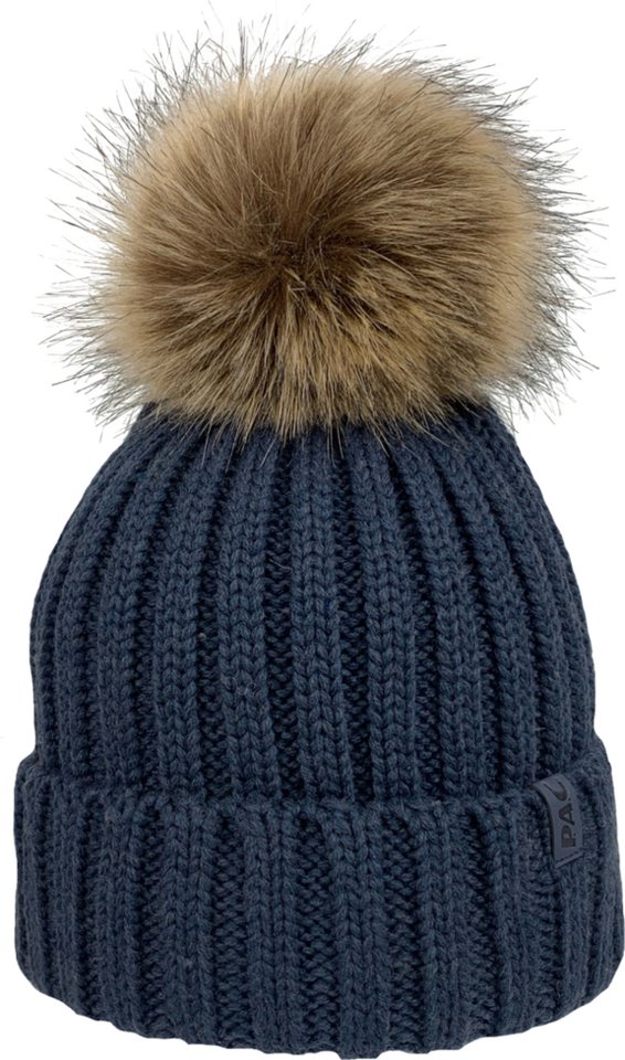 P.A.C. Strickmütze PAC SMU Mary PomPom Recycled B NAVY von P.A.C.