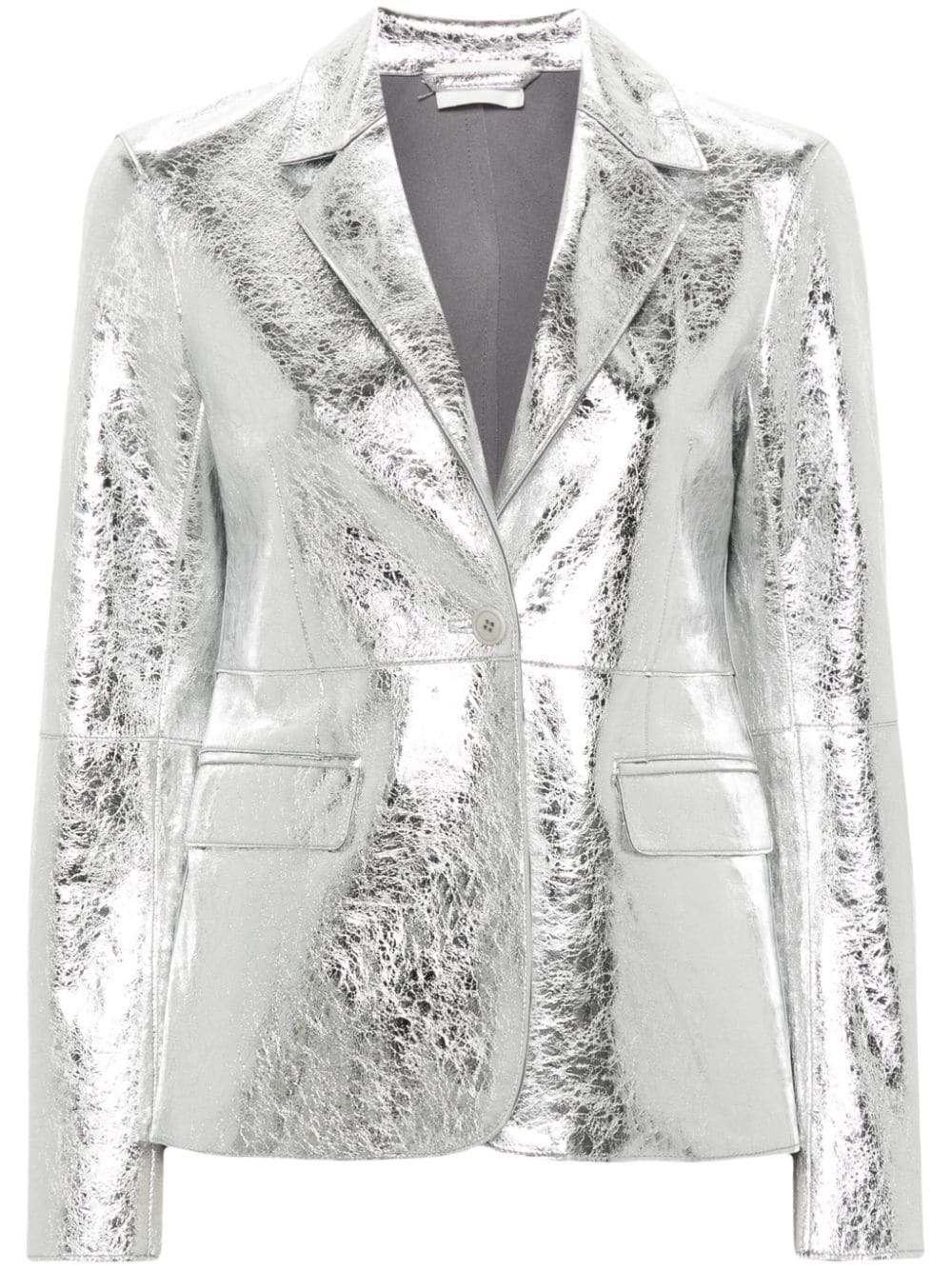 P.A.R.O.S.H. Blazer im Metallic-Look - Silber von P.A.R.O.S.H.