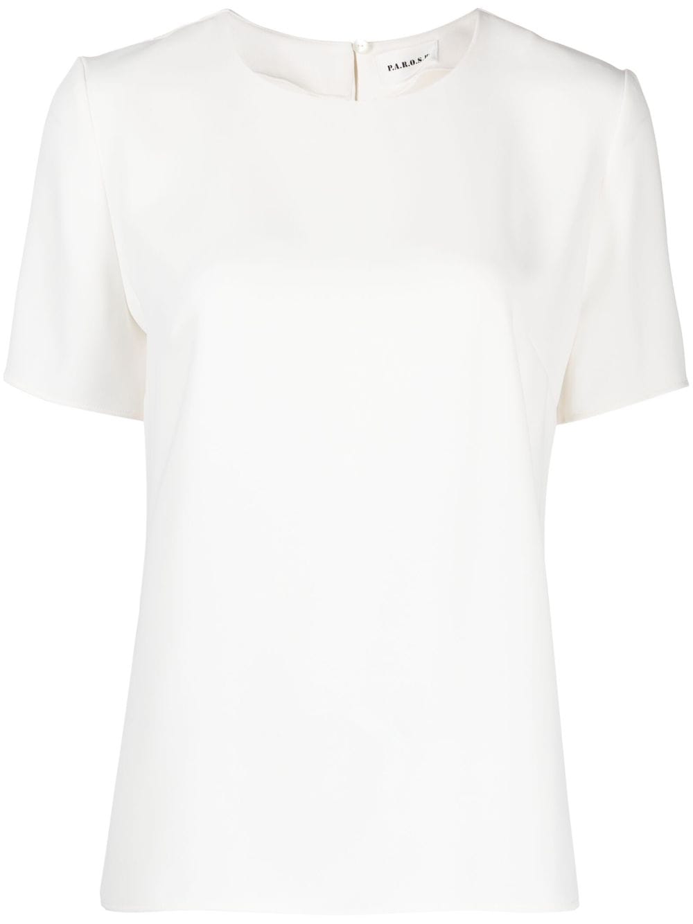 P.A.R.O.S.H. Bluse mit rundem Ausschnitt - Weiß von P.A.R.O.S.H.