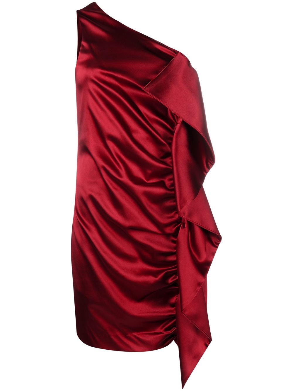 P.A.R.O.S.H. Gerafftes One-Shoulder-Kleid - Rot von P.A.R.O.S.H.