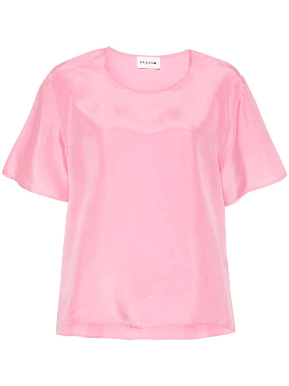 P.A.R.O.S.H. Habotay Bluse aus Satin - Rosa von P.A.R.O.S.H.