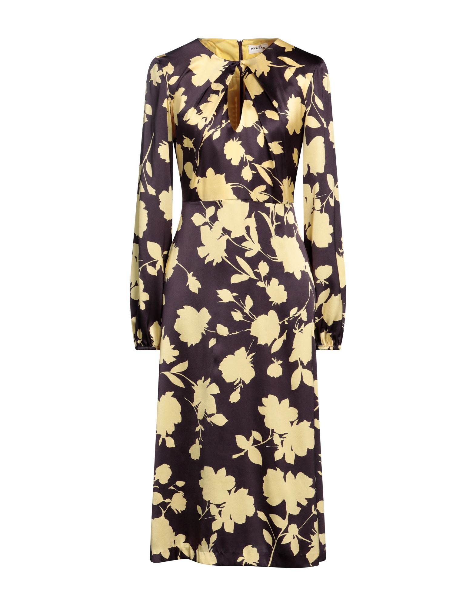 P.A.R.O.S.H. Midi-kleid Damen Dunkelviolett P.A.R.O.S.H. Midi-kleid Damen Dunkelviolett von P.A.R.O.S.H.