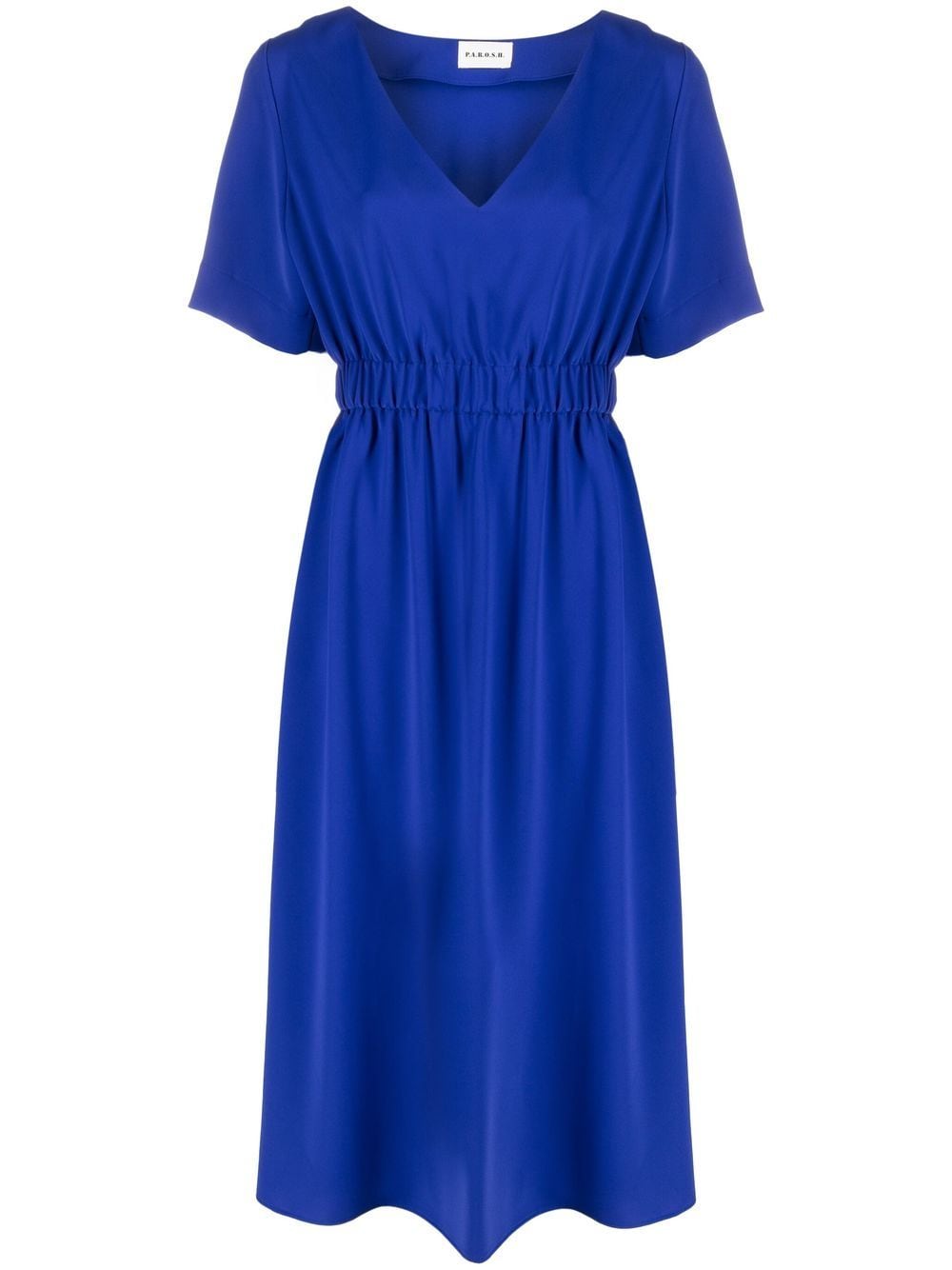P.A.R.O.S.H. Kleid mit elastischem Bund - Blau von P.A.R.O.S.H.