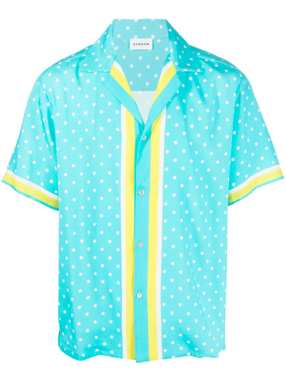 P.A.R.O.S.H. Seidenhemd mit Polka Dots - Blau von P.A.R.O.S.H.