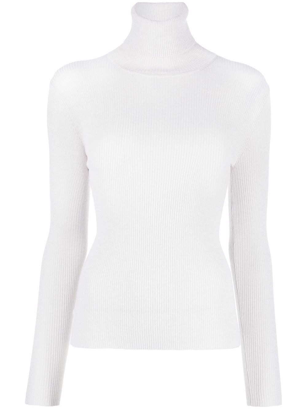 P.A.R.O.S.H. Gerippter Rollkragenpullover - Nude von P.A.R.O.S.H.