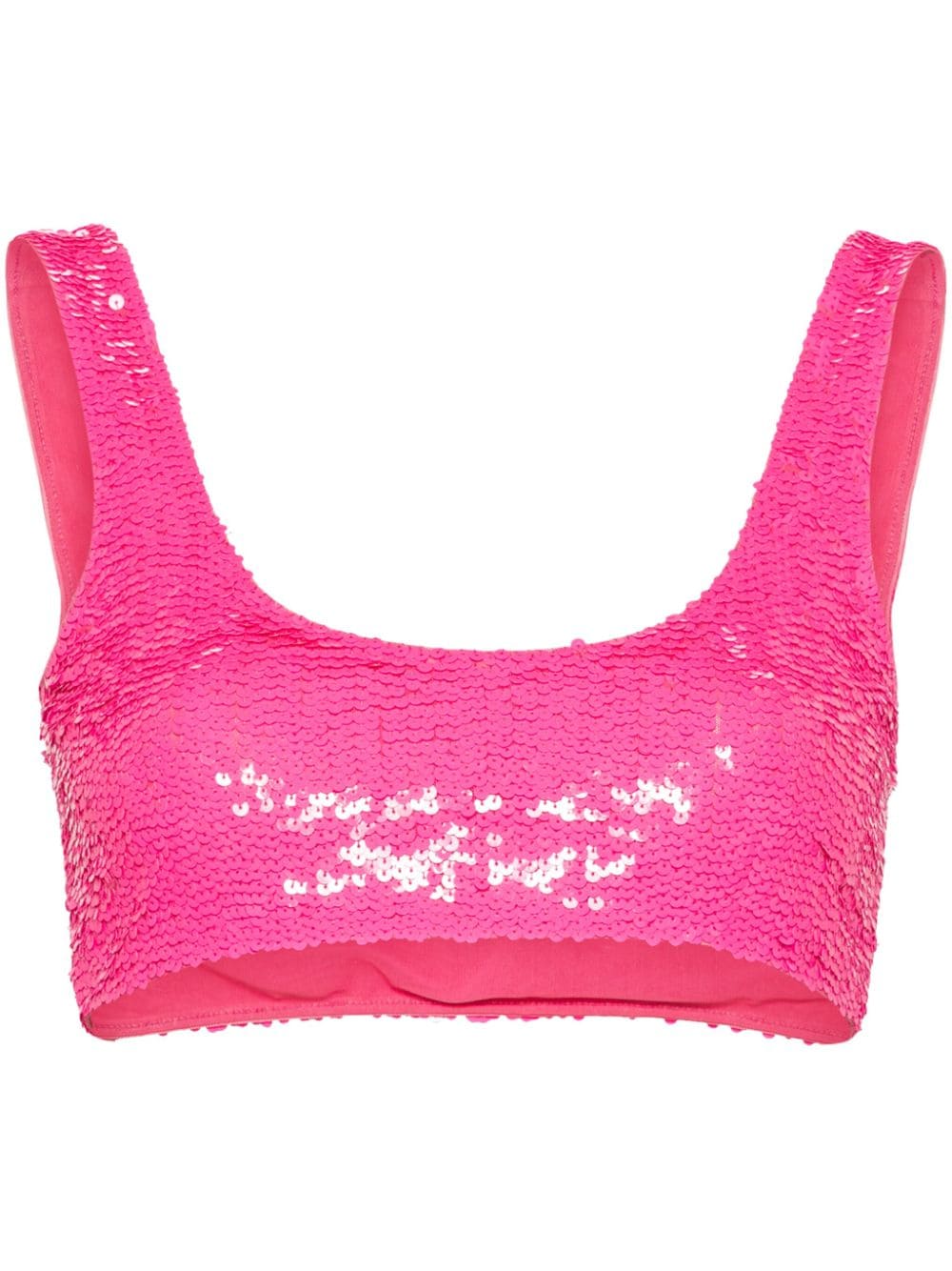 P.A.R.O.S.H. sequin-embellished cropped top - Rosa von P.A.R.O.S.H.