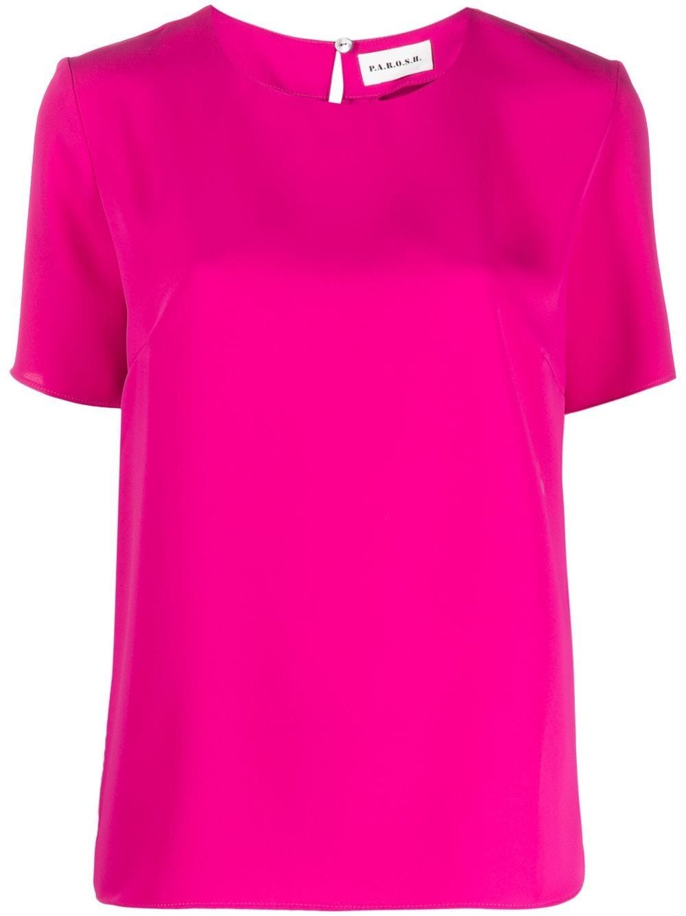 P.A.R.O.S.H. Kurzärmelige Bluse - Rosa von P.A.R.O.S.H.