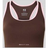 P.E Nation Sport-BH mit Label-Print Modell 'STELLAR' in Dunkelbraun, Größe M von P.E Nation