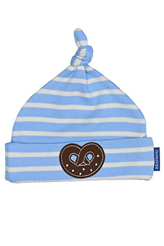 P.Eisenherz Baby - Jungen Babymütze mit Breze blau, BLAU, S von P.Eisenherz