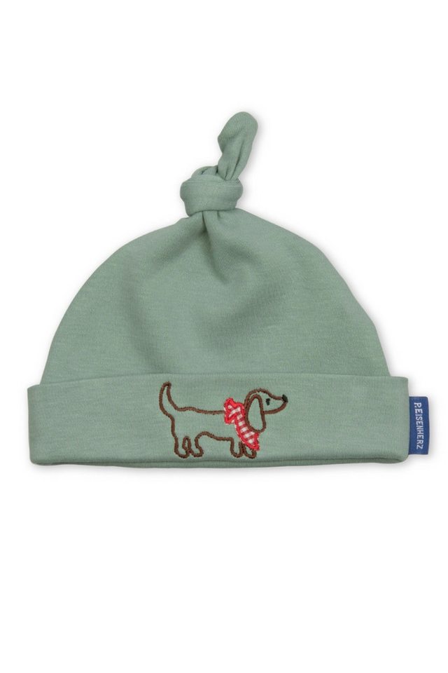 P.Eisenherz Schmuckset Babymütze - DACKEL - salbeigrün von P.Eisenherz