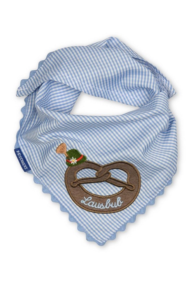 P.Eisenherz Schmuckset Babytuch - BREZEL MIT HUT/KARO - hellblau, grau, salbei von P.Eisenherz
