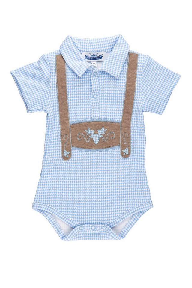 P.Eisenherz Trachtenkleid Baby Body - HOSENTRÄGER/KARO KA - hellblau von P.Eisenherz