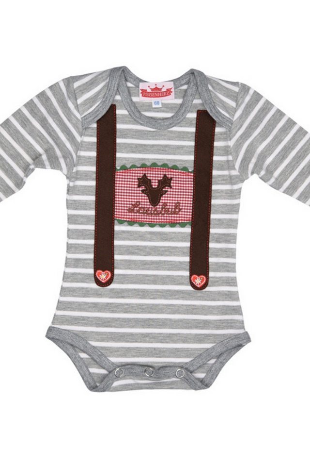 P.Eisenherz Trachtenkleid Baby Body - LAUSBUB - grau von P.Eisenherz