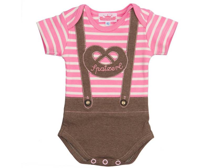 P.Eisenherz Trachtenkleid Baby Body - LEDERHOSE SPATZERL - rosa/nougat von P.Eisenherz