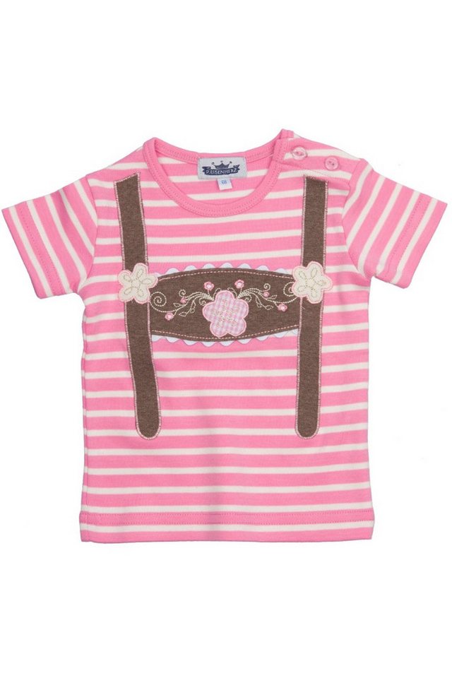 P.Eisenherz Trachtenkleid Baby T-Shirt - LEDERHOSE BLUME - rosa von P.Eisenherz