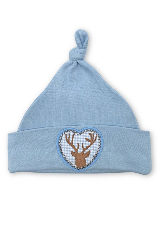 P.Eisenherz Trachtenkleid Babymütze - HIRSCH - hellblau, rosa, salbei von P.Eisenherz