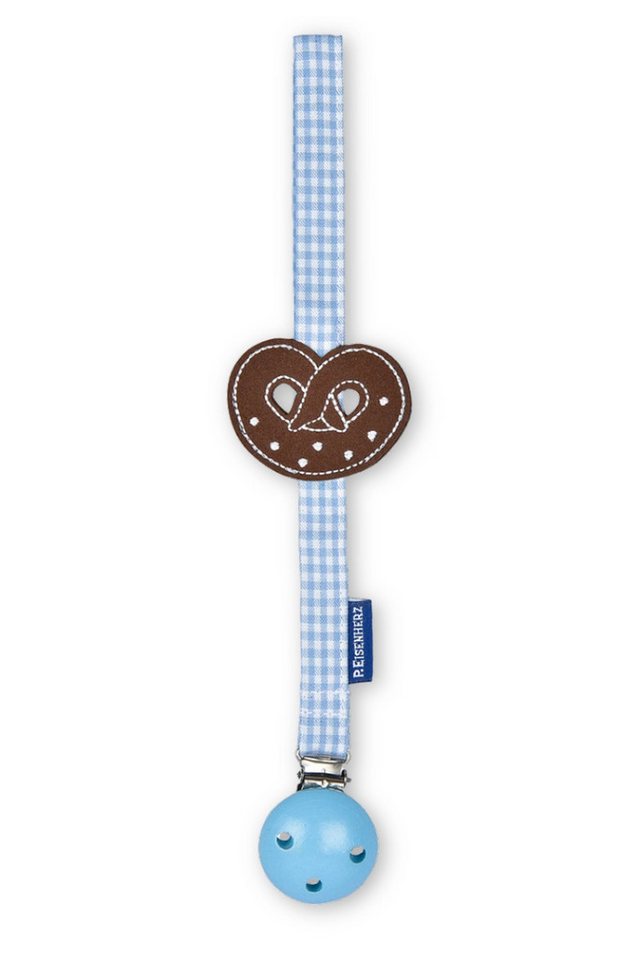 P.Eisenherz Trachtenkleid Schnullerband - BREZEL - hellblau, rosa, rot, braun von P.Eisenherz