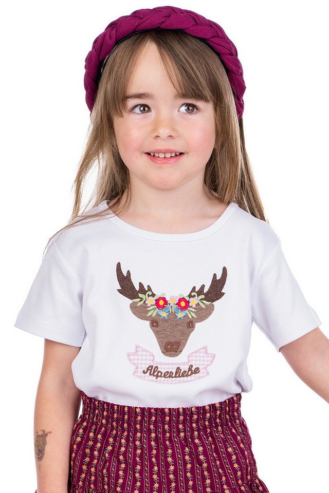 P.Eisenherz Trachtenbluse Trachtenshirt Baby/Kind - ALPENLIEBE - weiß von P.Eisenherz