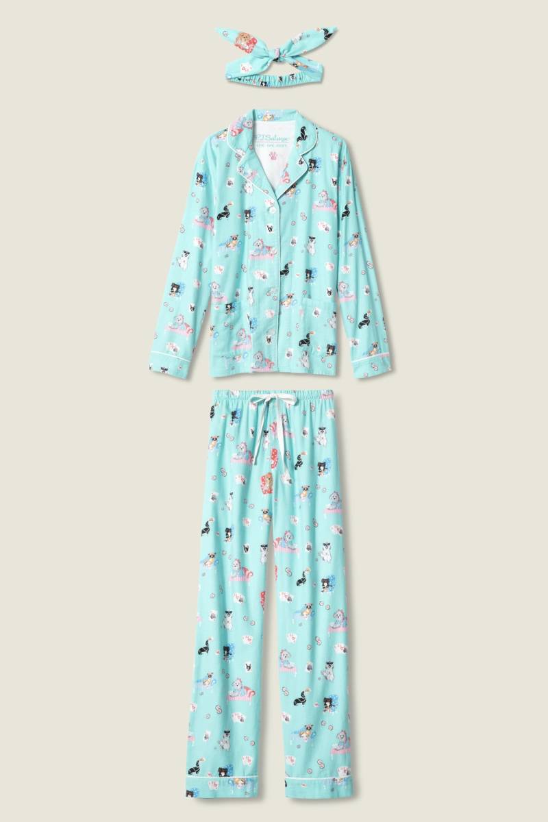 P.J. Salvage - l/s pyjama aqua - Gr. - XL von P.J. Salvage