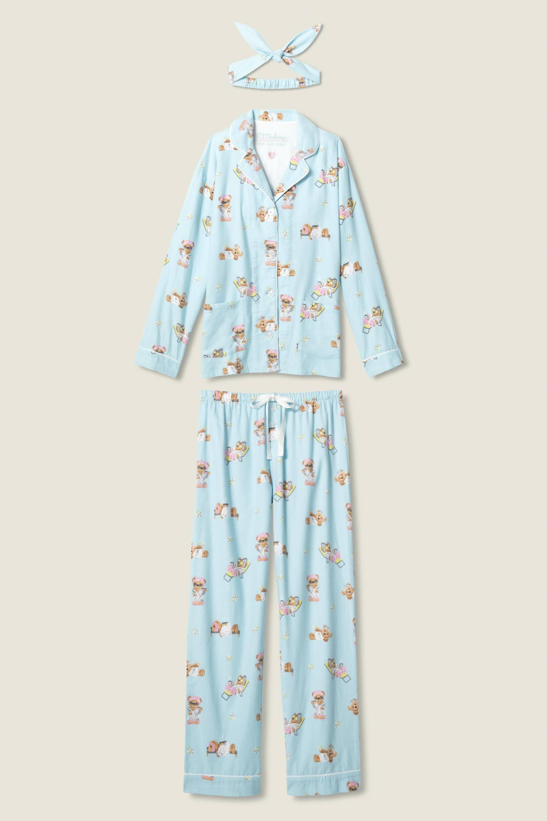 P.J. Salvage - l/s pyjama hellblau - Gr. - L von P.J. Salvage