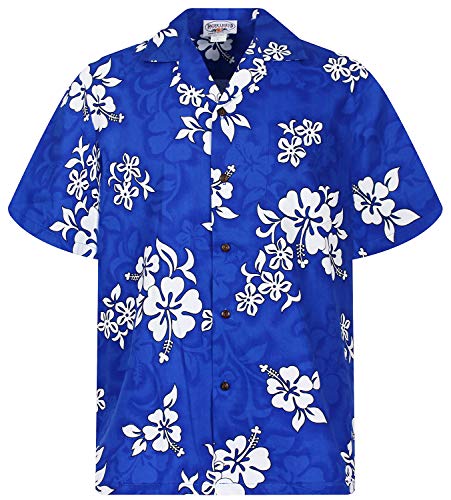 P.L.A. Pacific Legend Original Hawaiihemd, Kurzarm, 64, Blau, 3XL von P.L.A.