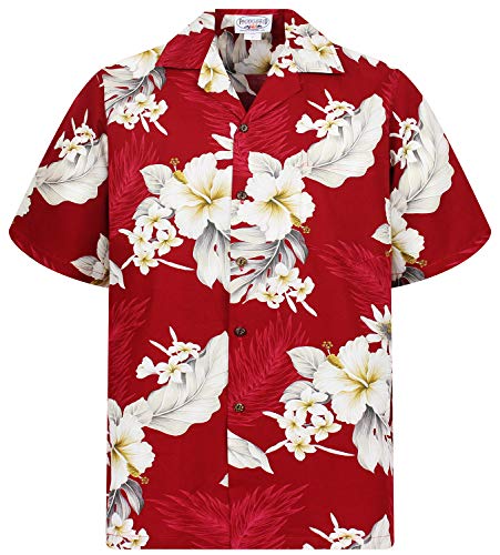 PLA Original Hawaiihemd Enzian, Rot, XXL von P.L.A.