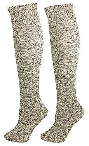 P.S. Schuhmacher Trachtensocken Natur Braun meliert Lang Gr. 39-42 - Traditionelle Kniestrümpfe zu Lederhose und Haferlschuhen von P.S. Schuhmacher