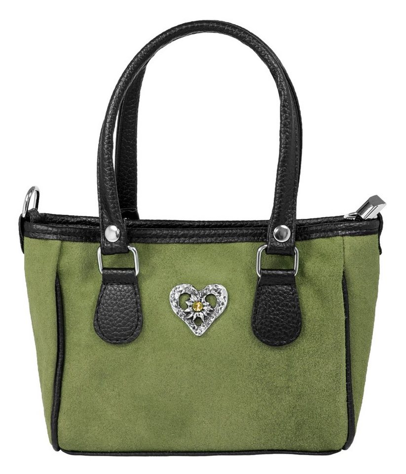 P.S. Schuhmacher Trachtentasche Wildleder Trachten Umhängetasche mit Henkel und He von P.S. Schuhmacher