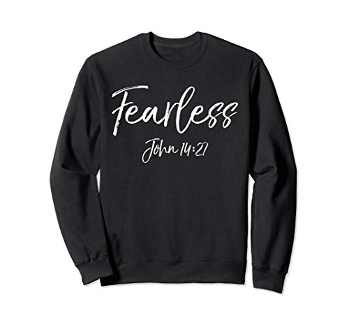 John 14:27 Bible Verse Quote Gift Women's Christian Fearless Sweatshirt John 14:27 Bible Verse Quote Gift Women's Christian Fearless Sweatshirt von P37 Design Studio Jesus Shirts