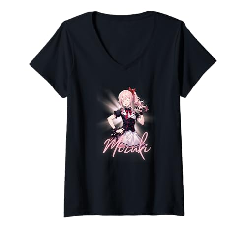 Damen Mizuki Akiyama Grafik T-Shirt mit V-Ausschnitt von P9 Apparel