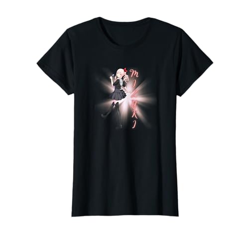 P9 Apparel Damen Anime Cartoon V-Neck T-Shirt Schwarz XS Klassische Passform Klassisch geschnitten Doppelt genähter Saum Baumwolle 50%, Polyester 50% Cartoon Anime-Fans, Frauen, Kinder von P9 Apparel