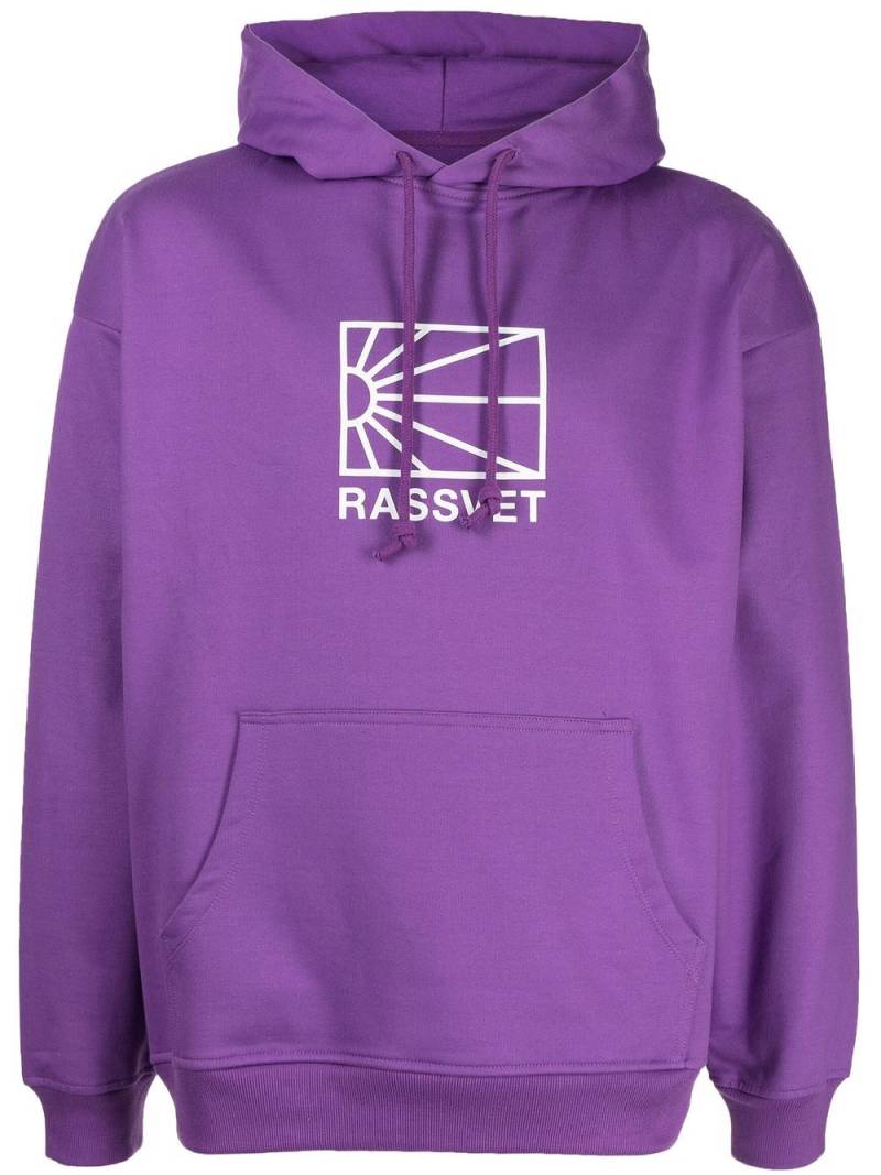 RASSVET Hoodie mit Logo-Print - Violett von RASSVET