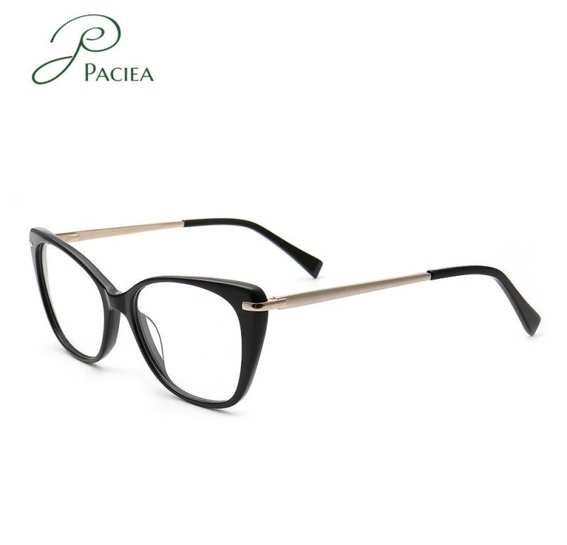 PACIEA Brille Damen Cat Eye Anti Blaulicht Klassische Oversized Metall Bügel von PACIEA