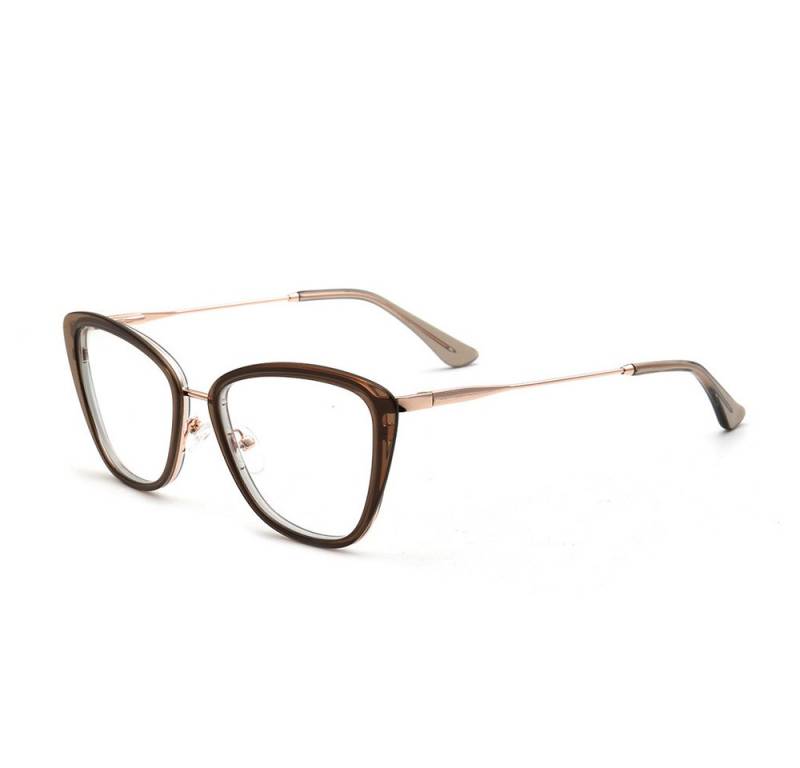 PACIEA Brille Damen Cat Eye Ohne Sehstärke Anti Blaulicht Oversized Metall Rahmen von PACIEA