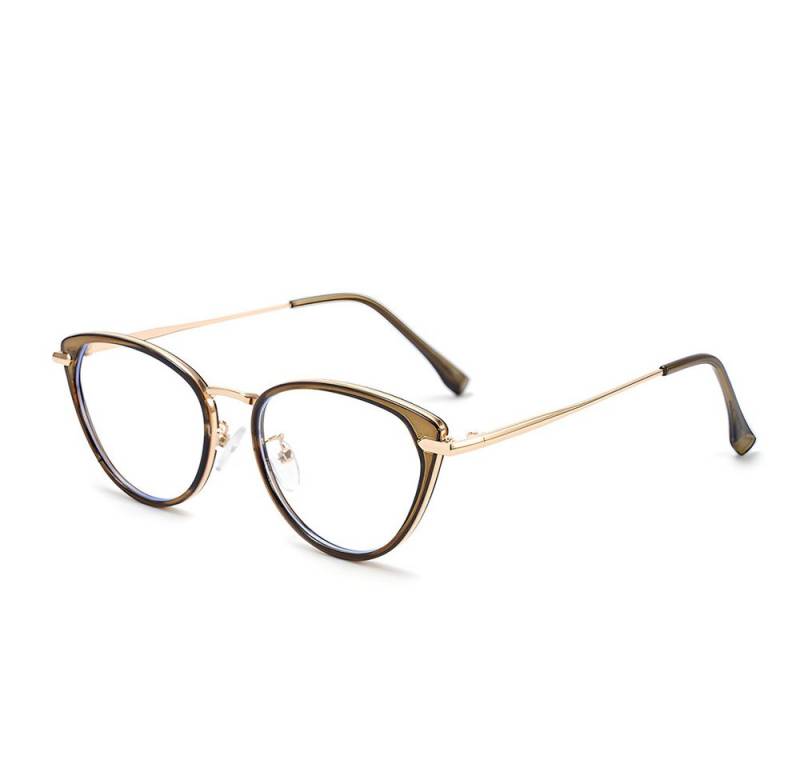 PACIEA Brille Ohne Sehstärke Damen Cat Eye Anti Blaulicht Metall Computerbrille von PACIEA