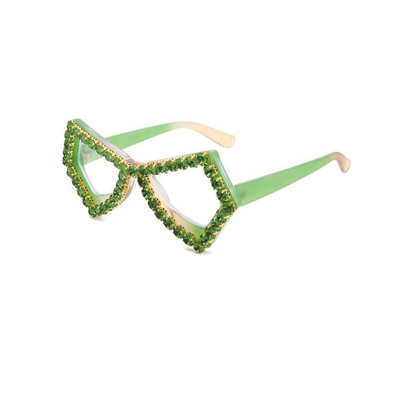 PACIEA Brille Ohne Sehstärke Damen Faschingsbrille Glitzerrand Blaulichtfilter von PACIEA